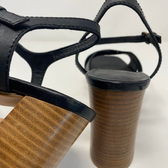 Jeffrey Campbell Black Seraphina Ankle Strap Platform Sandal Size 9 - Picture 7 of 9